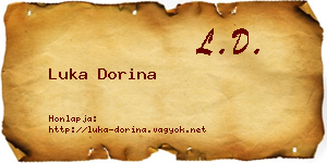 Luka Dorina névjegykártya
